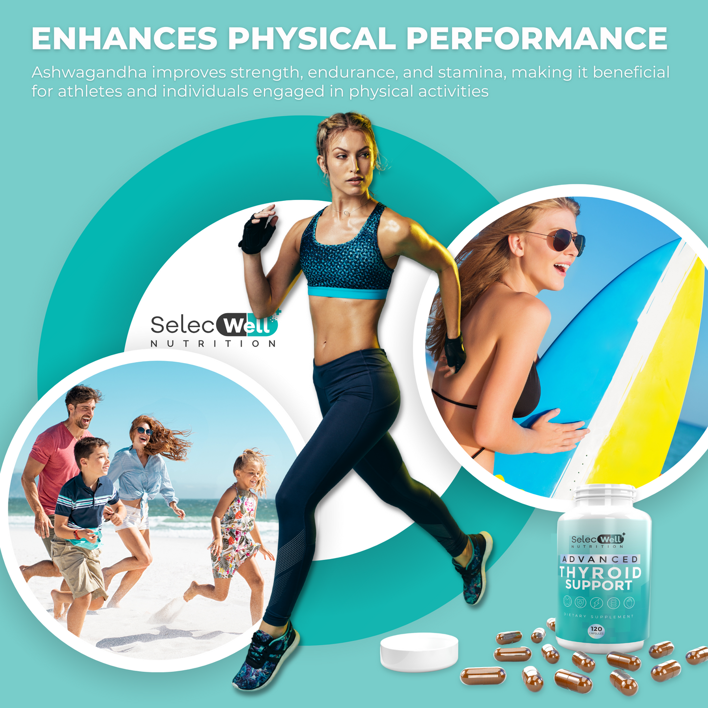 Advanced Thyroid Support Supplement for Women | Provides Hormone Balance, Increased Energy Levels, Mental Clarity & Focus | 120 Capsules