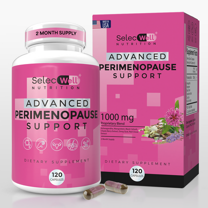 Advanced Perimenopause Support Supplement for Women | Provides Menopause Relief, Hot Flash & Night Sweats Relief | 120 Capsules